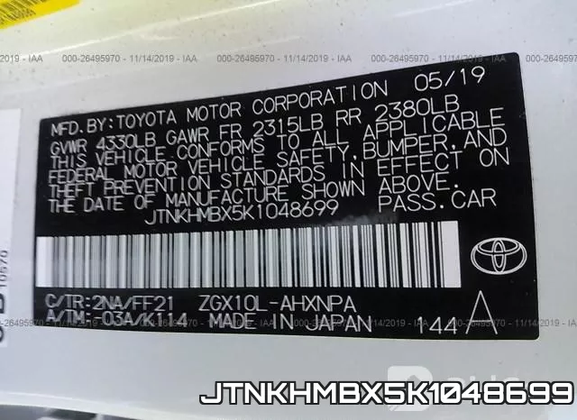JTNKHMBX5K1048699 фото 10