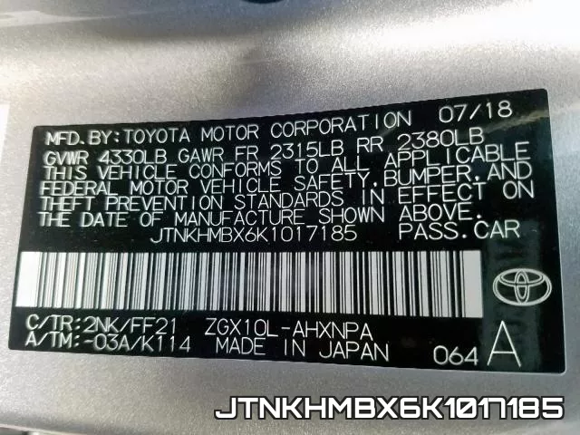 JTNKHMBX6K1017185 фото 2