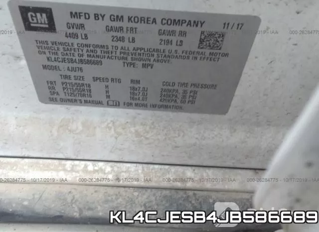 KL4CJESB4JB586689 фото 9