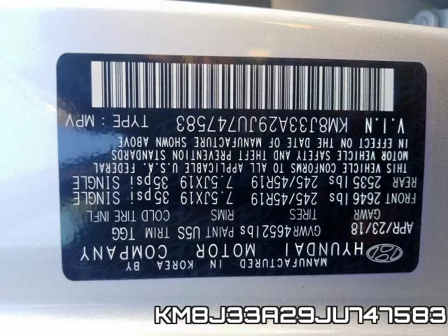 KM8J33A29JU747583 фото 2