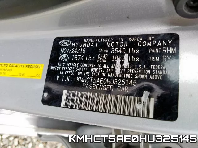 KMHCT5AE0HU325145 фото 2