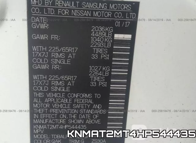 KNMAT2MT4HP544435 фото 8