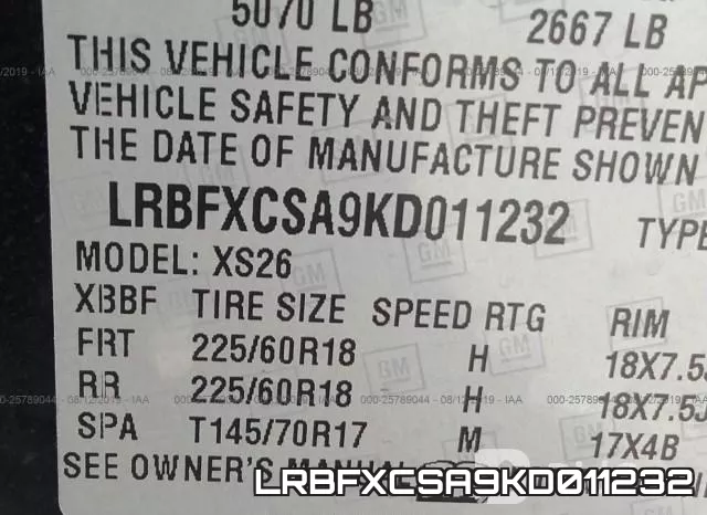 LRBFXCSA9KD011232 фото 10