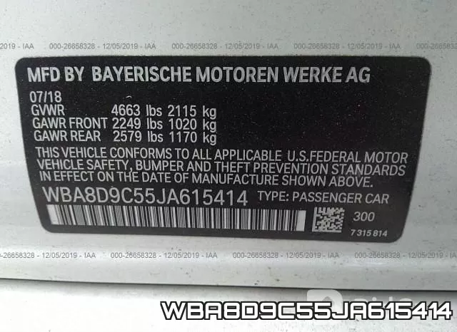 WBA8D9C55JA615414 фото 7