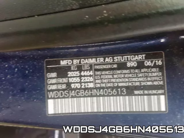 WDDSJ4GB6HN405613 фото 2