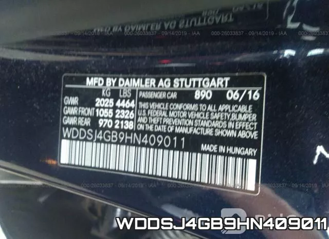 WDDSJ4GB9HN409011 фото 10