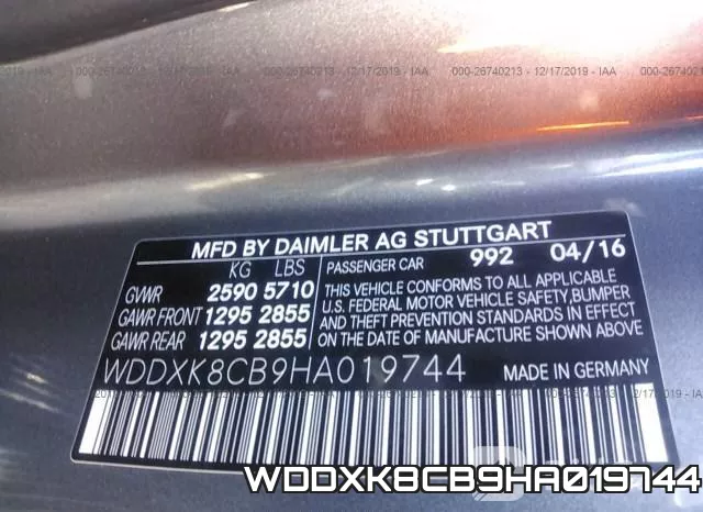 WDDXK8CB9HA019744 фото 8