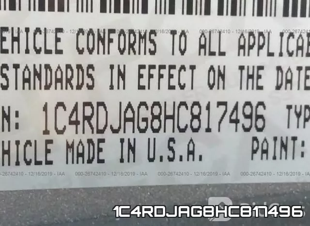 1C4RDJAG8HC817496 фото 8