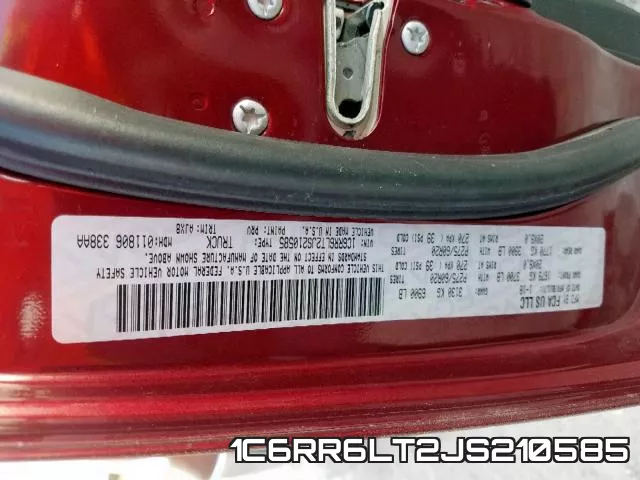 1C6RR6LT2JS210585 фото 2