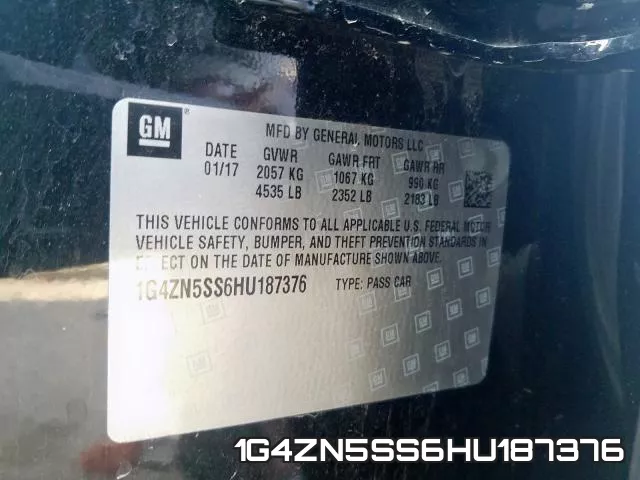 1G4ZN5SS6HU187376 фото 2