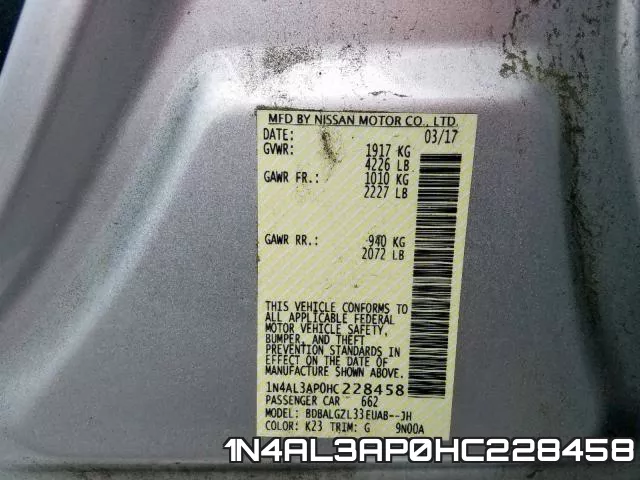 1N4AL3AP0HC228458 фото 2