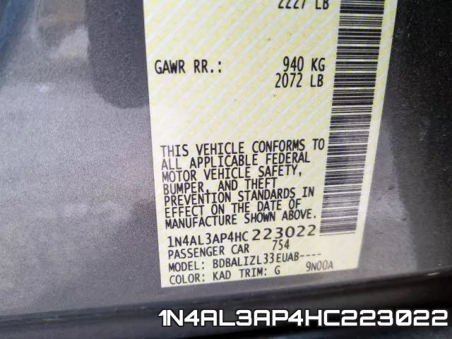 1N4AL3AP4HC223022 фото 2