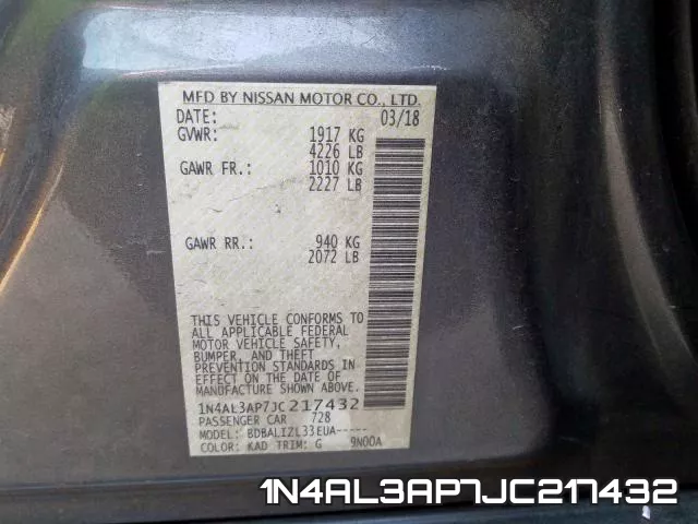1N4AL3AP7JC217432 фото 2