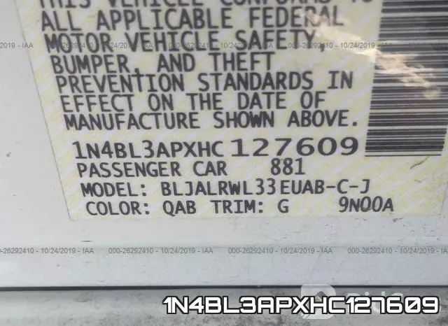 1N4BL3APXHC127609 фото 9