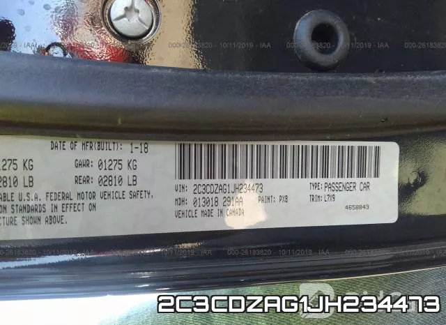 2C3CDZAG1JH234473 фото 8