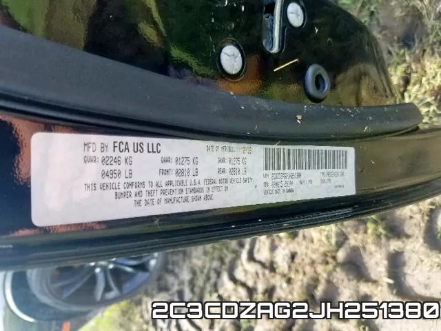2C3CDZAG2JH251380 фото 2