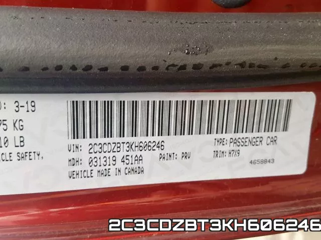 2C3CDZBT3KH606246 фото 2