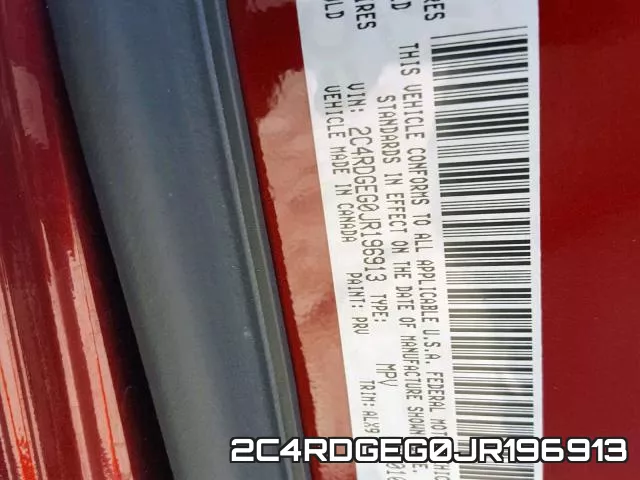 2C4RDGEG0JR196913 фото 2