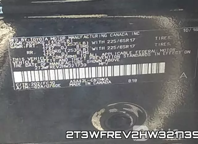 2T3WFREV2HW321739 фото 8