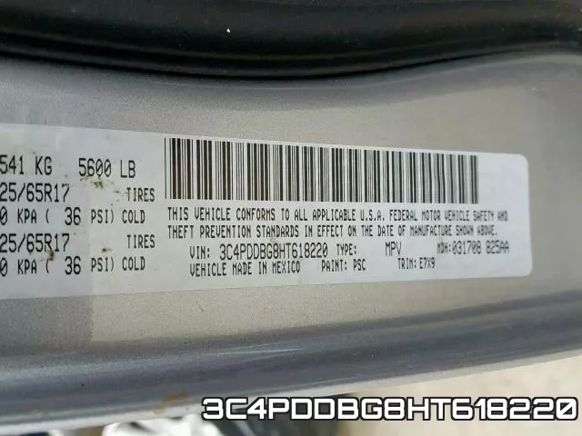 3C4PDDBG8HT618220 фото 2
