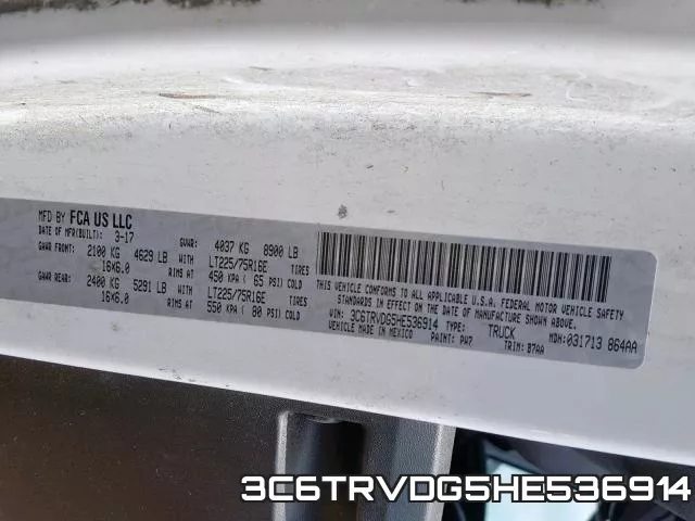 3C6TRVDG5HE536914 фото 2