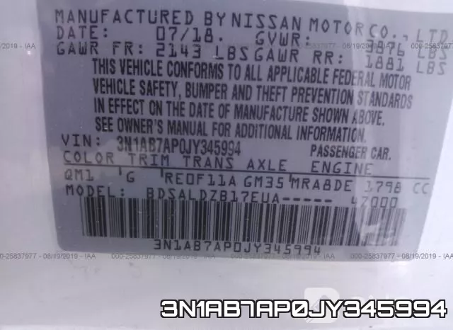 3N1AB7AP0JY345994 фото 9