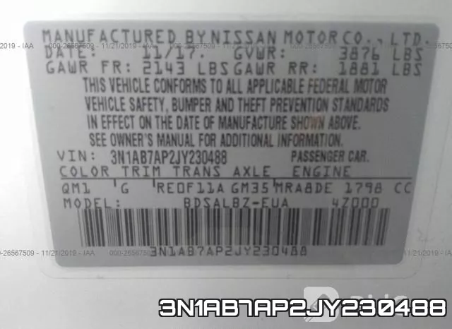 3N1AB7AP2JY230488 фото 9