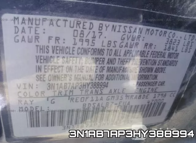 3N1AB7AP3HY388994 фото 10