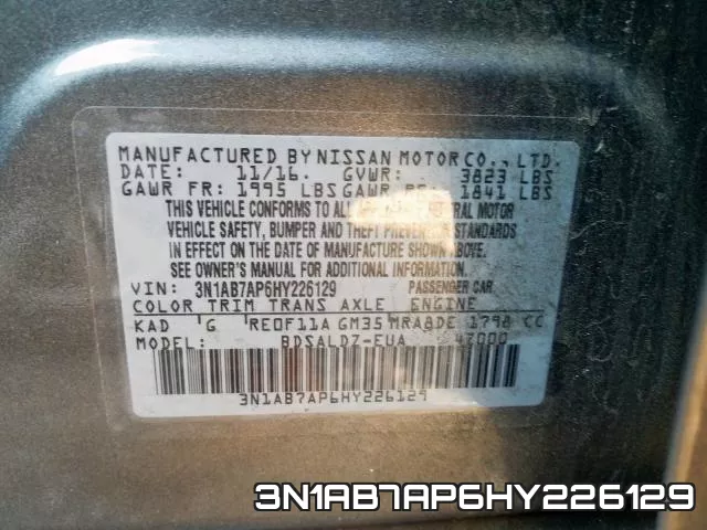 3N1AB7AP6HY226129 фото 2