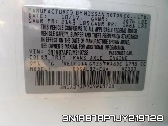 3N1AB7AP7JY219728 фото 2
