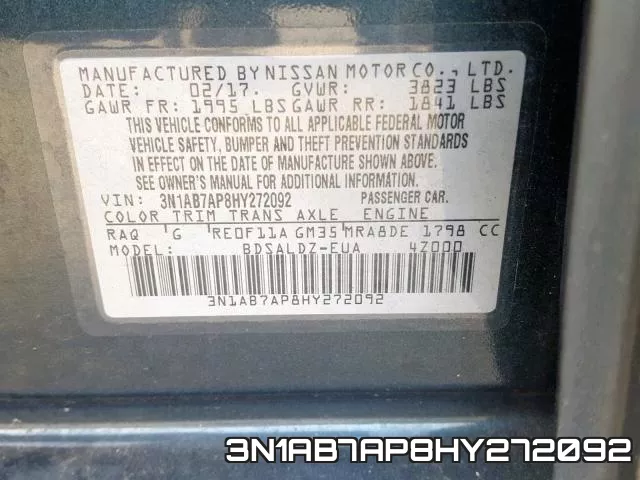 3N1AB7AP8HY272092 фото 2