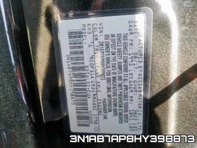 3N1AB7AP8HY398873 фото 2