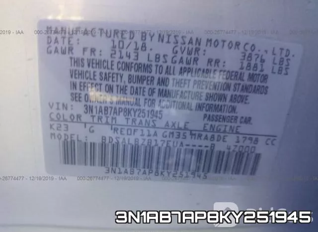 3N1AB7AP8KY251945 фото 10