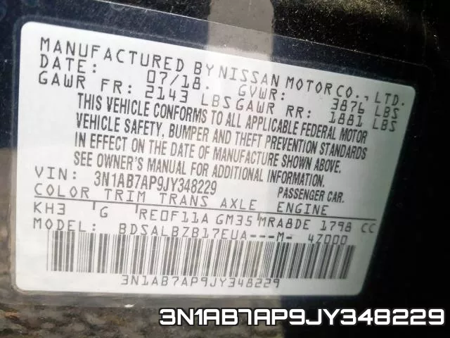 3N1AB7AP9JY348229 фото 2