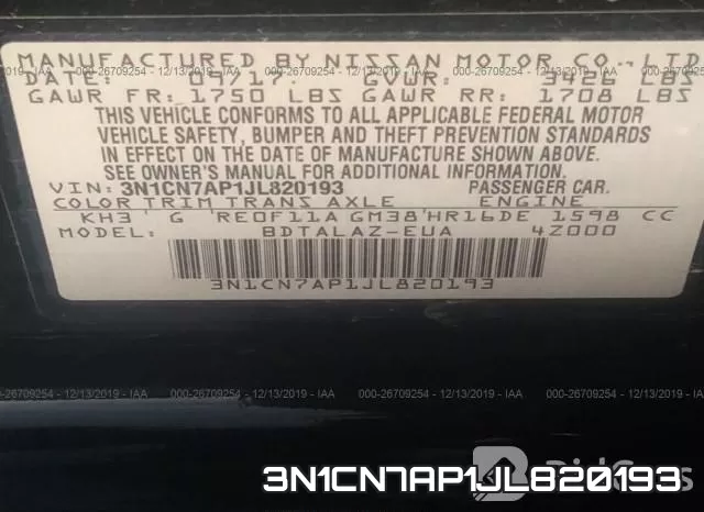 3N1CN7AP1JL820193 фото 9
