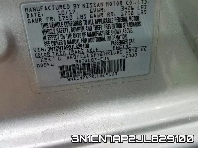 3N1CN7AP2JL829100 фото 2