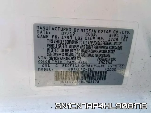 3N1CN7AP4HL908178 фото 2