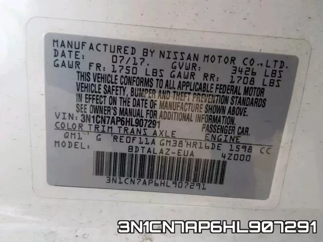 3N1CN7AP6HL907291 фото 2