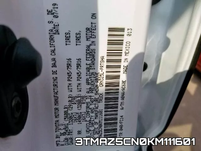 3TMAZ5CN0KM111601 фото 2