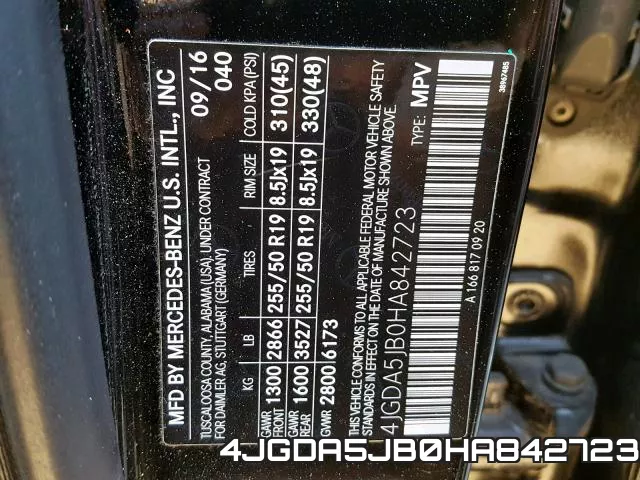 4JGDA5JB0HA842723 фото 2