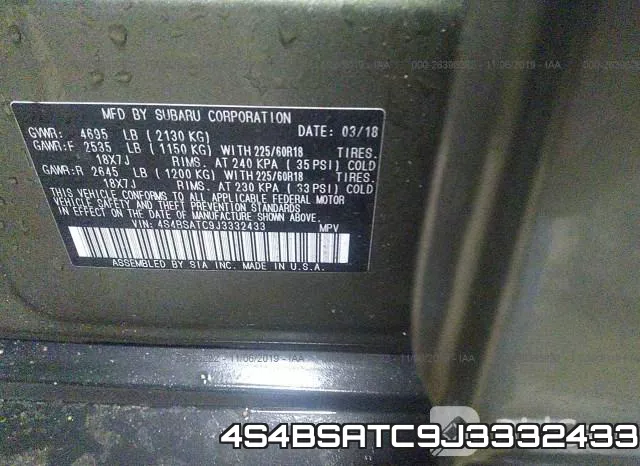 4S4BSATC9J3332433 фото 7