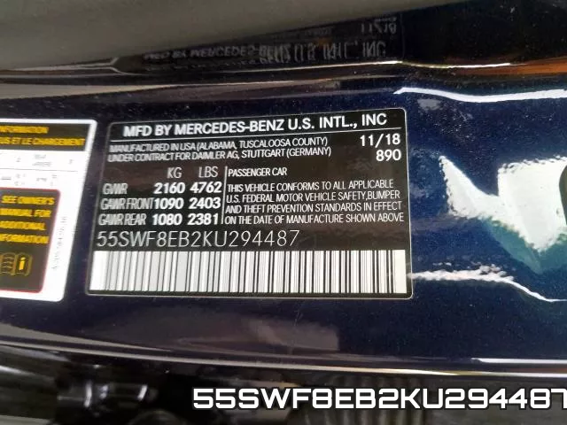 55SWF8EB2KU294487 фото 2