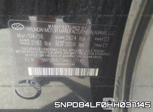 5NPD84LF0HH037145 фото 7