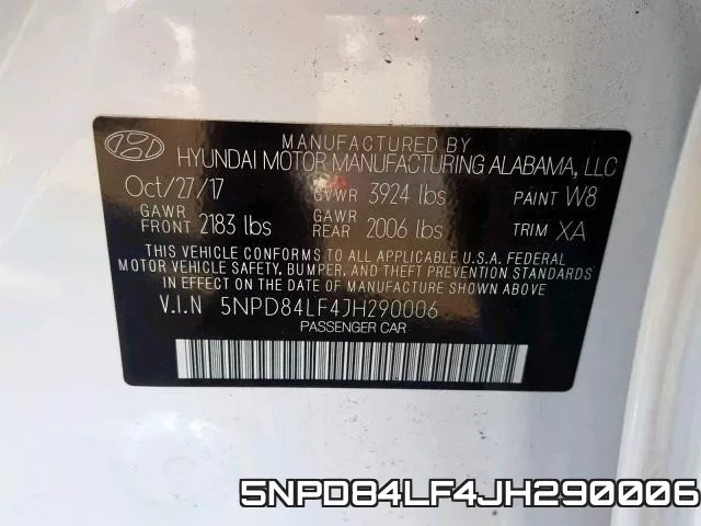 5NPD84LF4JH290006 фото 2