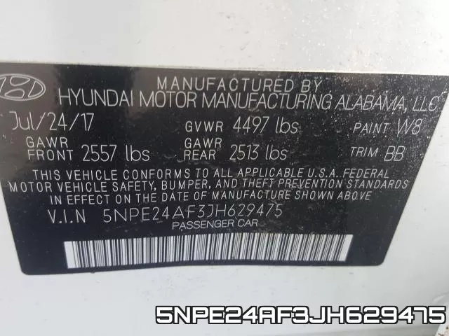 5NPE24AF3JH629475 фото 2