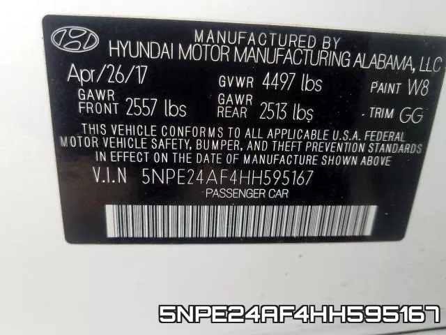 5NPE24AF4HH595167 фото 2