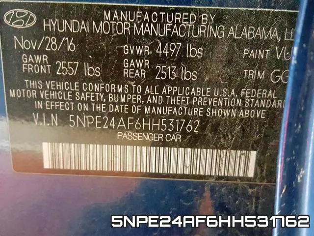 5NPE24AF6HH531762 фото 2