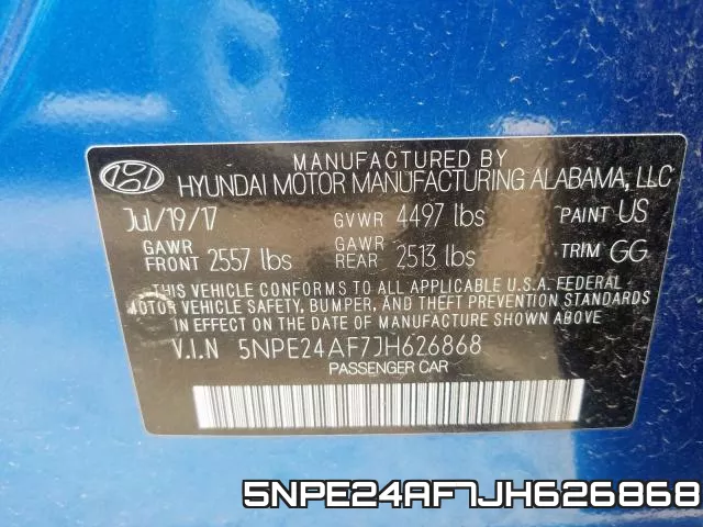 5NPE24AF7JH626868 фото 2