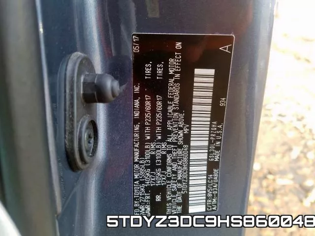 5TDYZ3DC9HS860048 фото 2