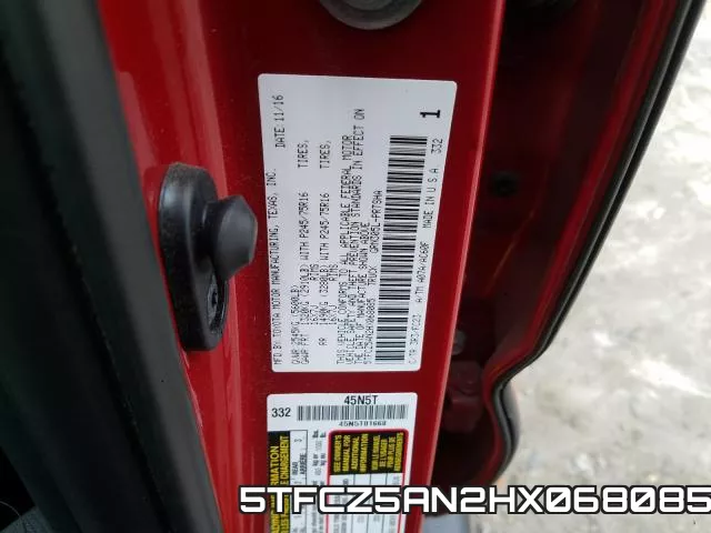 5TFCZ5AN2HX068085 фото 2